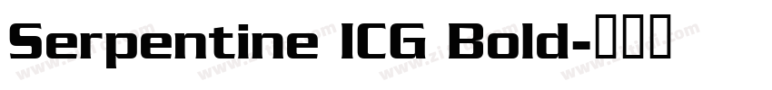 Serpentine ICG Bold字体转换